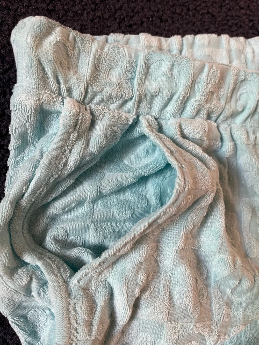 Old Navy Light Blue Terry Cloth Lounge Shorts with Drawstring